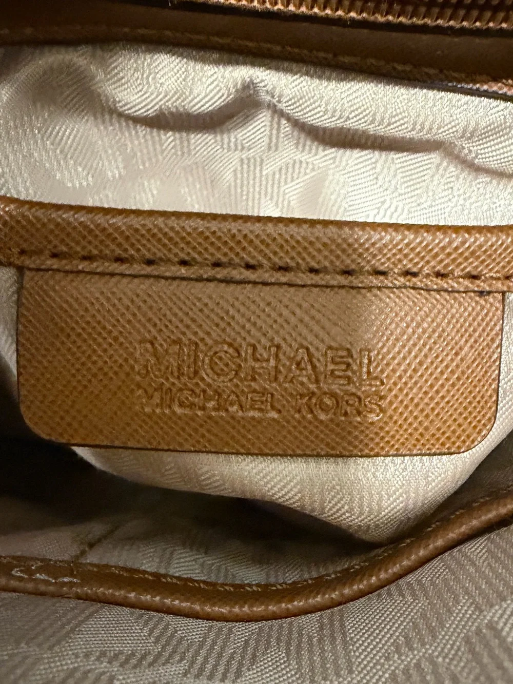 Michael Kors Brown Saffiano Leather Satchel Crossbody Bag - Picture 7 of 9